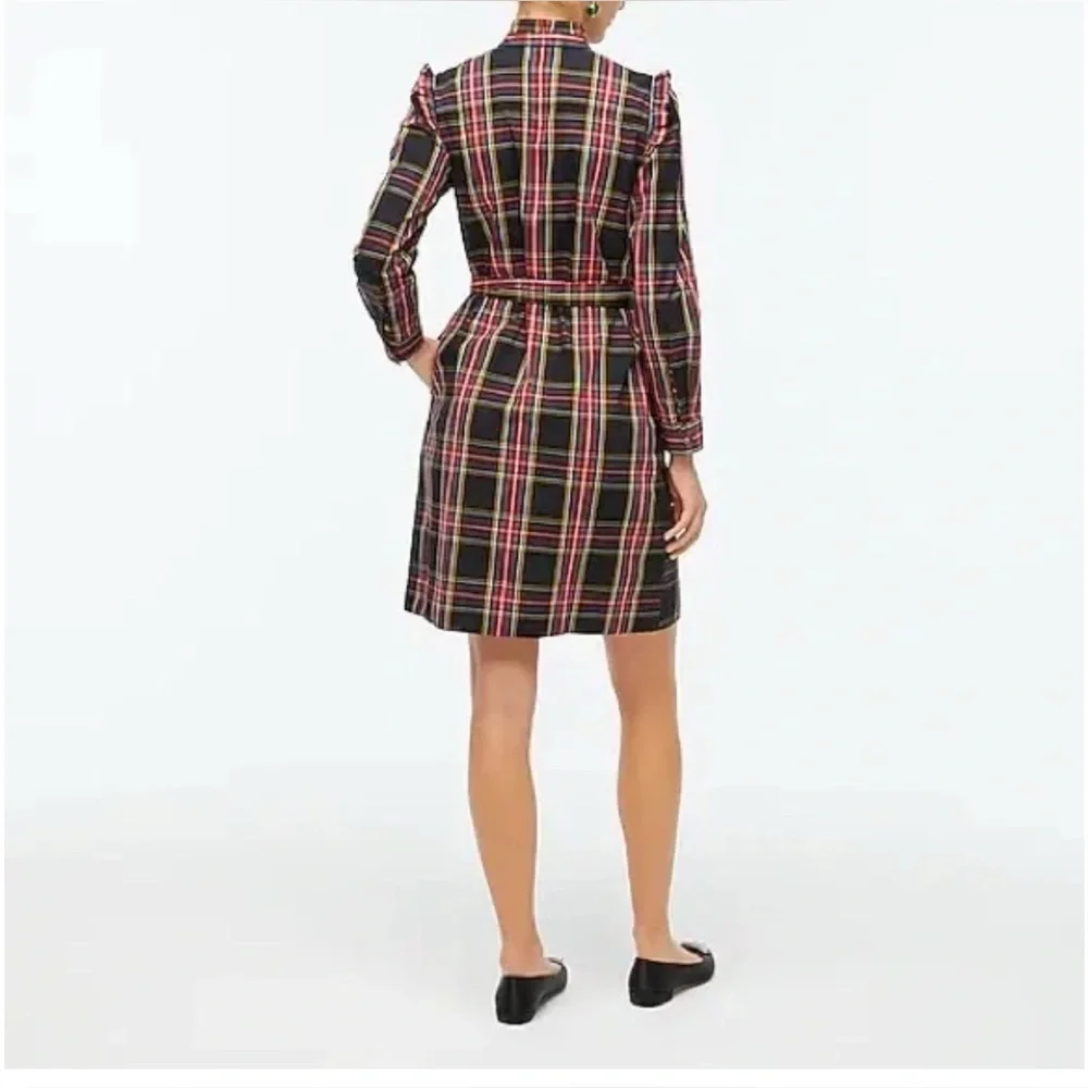 J. crew Ruffleneck mini shirtdress size 16